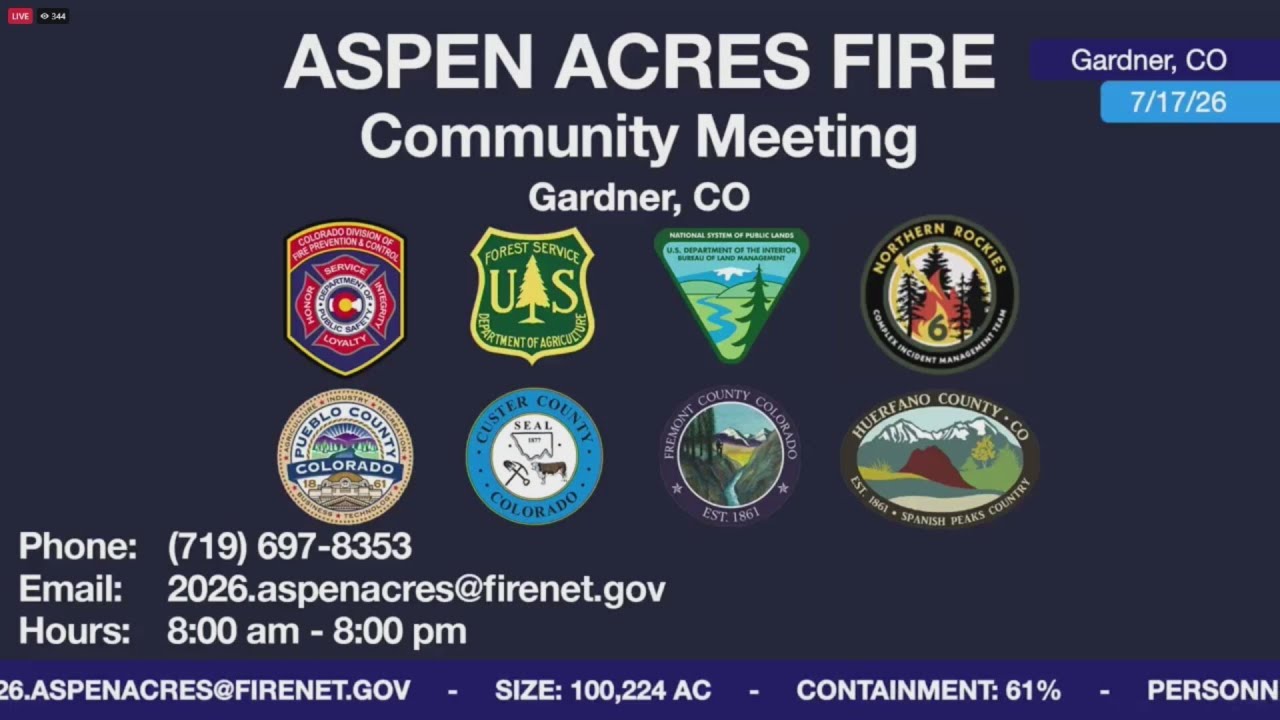 Aspen Acres Fire community meeting: Friday, July 17