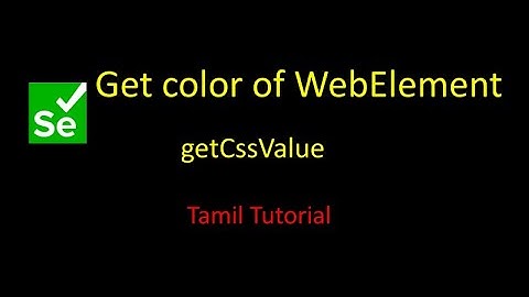 How to get background color of the WebElement selenium  tutorial | selenium Interview question