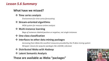 More Data Mining with Weka (5.6: Summary)