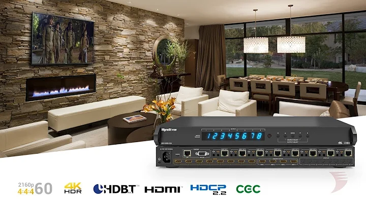 4K HDR 4:4:4 60Hz HDBaseT™ Matrix Switch with Zone Audio De-Embed and 4 Mirrored HDMI Outputs