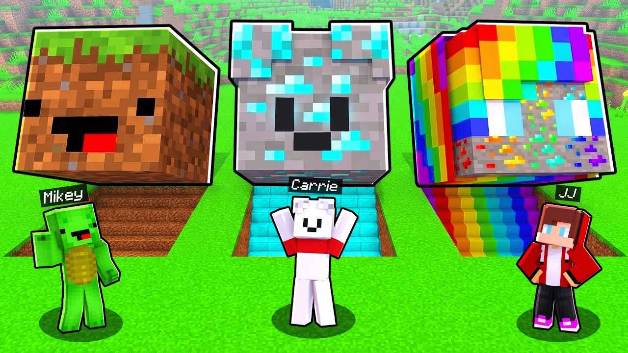 JJ vs Mikey vs Friends: UNDERGROUND HEAD BASE BATTLE in Minecraft! - Maizen