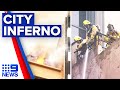 Victorian fire crews battle building fire | 9 News Australia