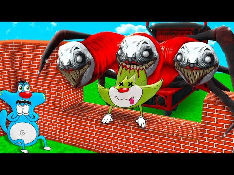 Roblox Build To Survive Into Choo Choo Charles With Oggy And Jack | Rock Indian Gamer |