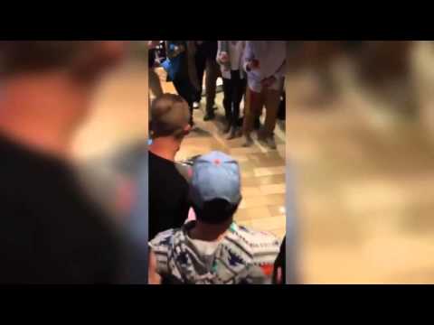 Black Friday Fight 2015 Walmart, Vegetable Steamer, Jordans, Food Court, Dog