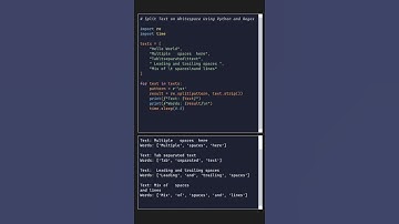 Split String/text From Whitespace Using Python #splitpython #whitespace #strings