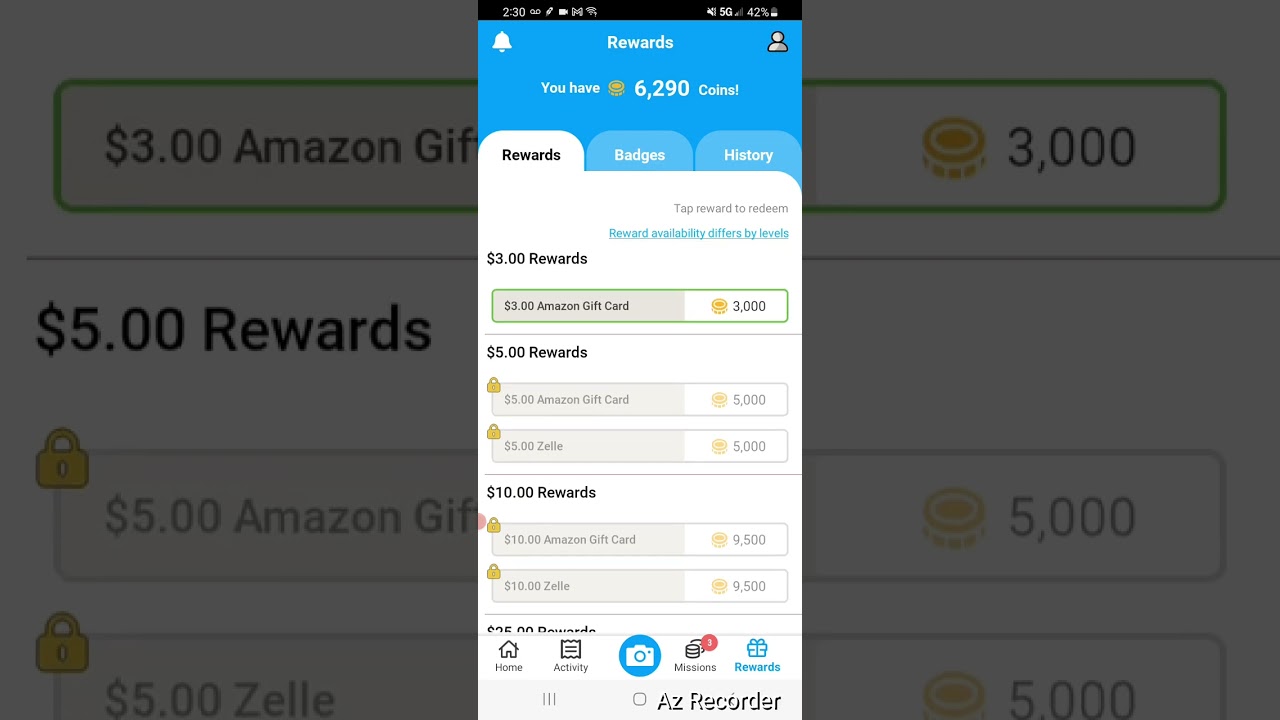 Redeeming Points On The CoinOut App For Amazon Gift Card