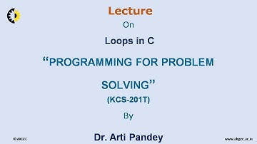 PROGRAMMING FOR PROBLEM SOLVING LECTURE 01 