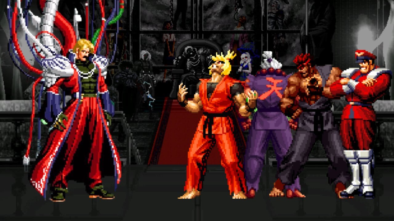 [KOF Mugen] Omega Rugal vs Street Fighter Boss Team - YouTube