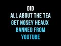 Addressing Nosey Heaux DRAMA, Why She Got BANNED, Are The Feds After Her!