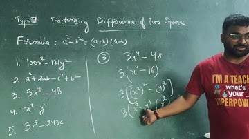 class 8 factorisation of difference of two squares
