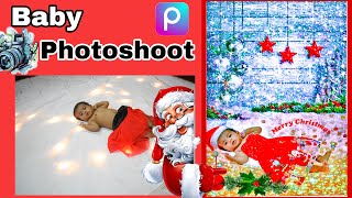 Christmas Theme Baby Photoshoot?| Christmas Baby Photoshoot Editing ?| Santa Clause baby photo?