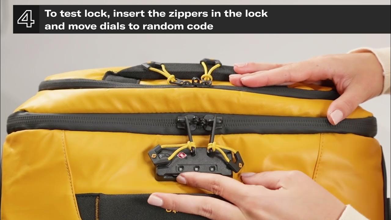 Samsonite Lock instructions Ecodiver YouTube