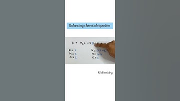 how to balance k + h2o → koh + h2 #balancechemicalequation