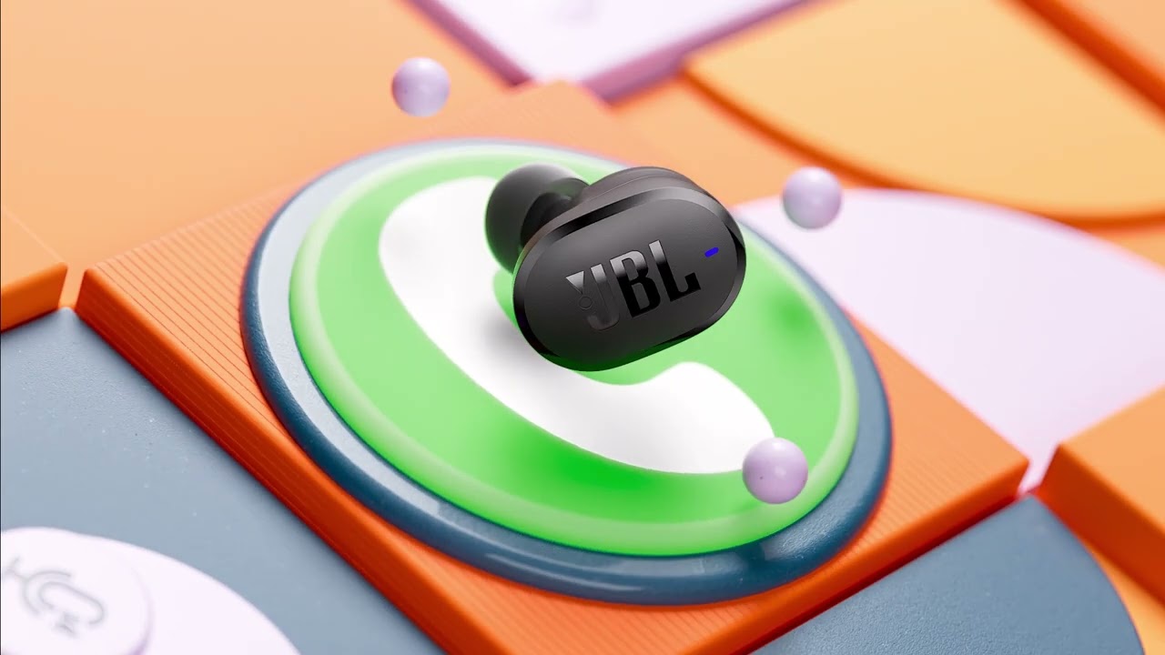 The JBL Tune Buds True Wireless Noise-Cancelling Earbuds in Blue.