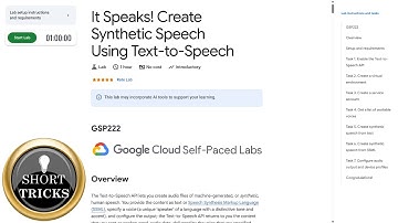 It Speaks! Create Synthetic Speech Using Text-to-Speech | #GSP222 |  #qwiklabsarcade2025 | #arcade