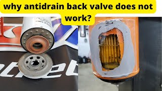 How oil filter anti drain back valve works? Anti drain back valve has 2 jobs to do.