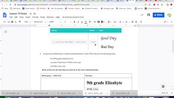 Lesson 13 Notes Instructions (CSS RGB & Classes)
