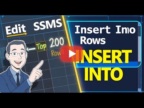 Insert Data into Table Using SSMS | SQL Server Management Studio Tutorial