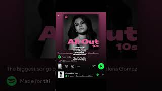 elena Gomez covers the 'All Out 10s' Spotify playlist with over 14 MILLION followers. #shorts