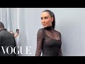 Kim Kardashian Arrives in Black ⚫  at the Balenciaga Show