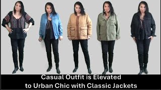 Casual Outfit is Elevated to Urban Chic with Classic Jackets, Featuring Classic Members Only Jacket