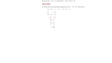 Solving Absolute Value Equations (Absolute values on both sides)