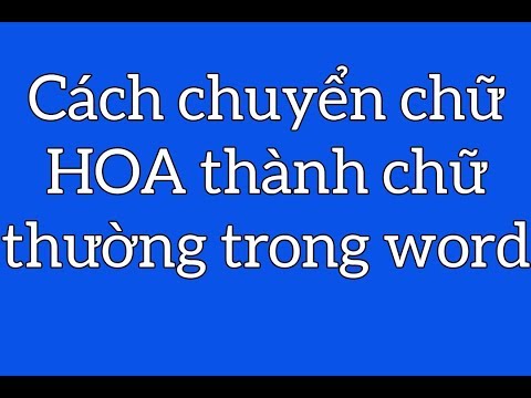 Cách chuyển chữ HOA thành chữ thường trong Word 2023 Mới