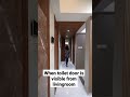 How would you hide the toilet door  if its directly visible from living room homedecor interior