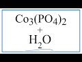 Cobalt II Phosphate Solubility Concepts