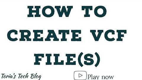 How to Create VCF File of Contact