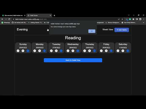 Habit Tracker Project | CodingNinjas | Skill Test