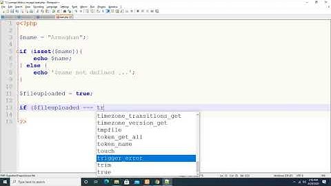 php/mysql: chapter34: isset, boolean datatype and strict comparisons