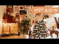 A cozy atmospheric christmas paint with me