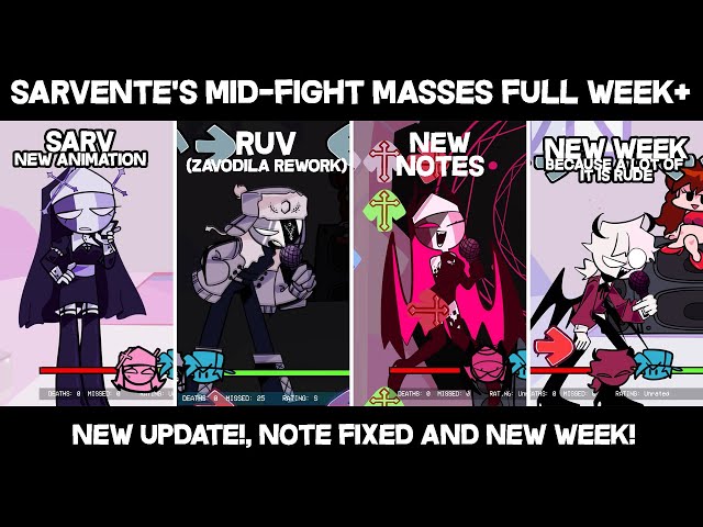 Friday Night Funkin Mod - Sarvente's Mid-Fight Masses Full Week