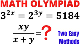 Learn TWO Methods | Olympiad Math | Solve for xy/(x+y) | Math Olympiad Preparation