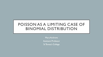 Poisson as a limiting case of Binomial Distribution