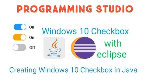 Creating Custom Designed Checkbox in java with Eclipse | look like windows 10