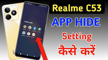 How to hide apps in Realme c53 /Realme c53 app hide/app hide setting