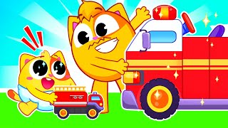 🚒Wheels On The Baby Fire Truck | Funny Songs For Baby &amp; Nursery Rhymes by Toddler Zoo