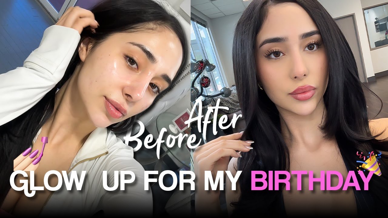 Glow Up With Me For My Birthday ⎸ Lashes, Facial, Nails, Hair, Gym, etc ...