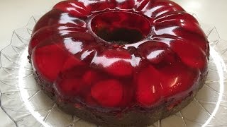 Easy Jelly Chocolate Cake-كيك الجلي والشوكولا سهل التحضير