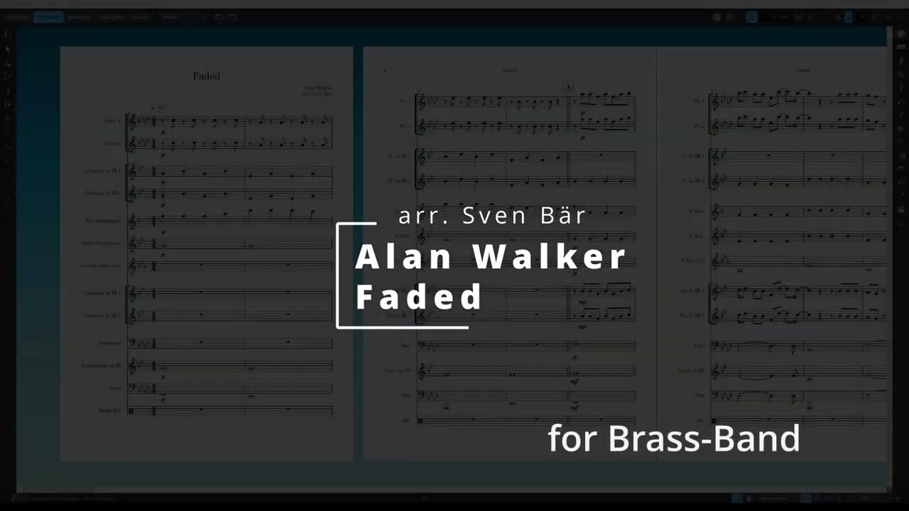 Faded - Alan Walker - arranged for brass band