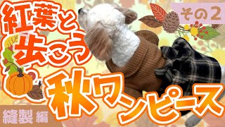秋のワンピース～その2～【わんこ服の作り方】 - YouTube