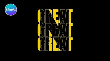 Easy Typography Text Effect in Canva l easy canva l canva tutorial