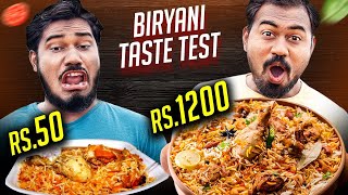 Rs.50 Vs Rs.1200 BIRYANI Taste Test, Got Shocking Result | Mad Brothers