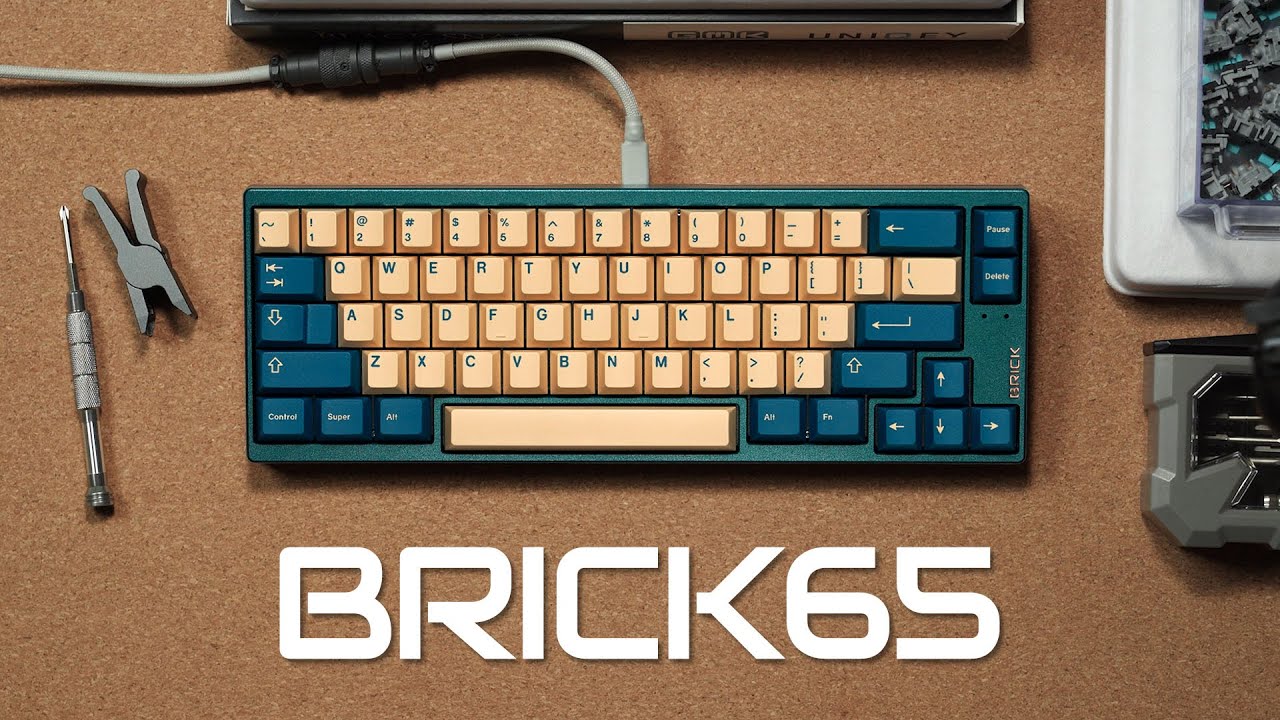 BRICK 65 Copper Bottom - Custom Keyboard Build & Typing - YouTube