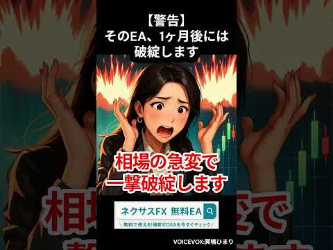 【FX初心者注意】まだナンピンEA？それ破綻します。資金を守るなら単ポジEA一択な理由｜無料で試せるEAあり #shorts #FX #FX初心者 #FX自動売買 #EA #無料EA #ナンピン