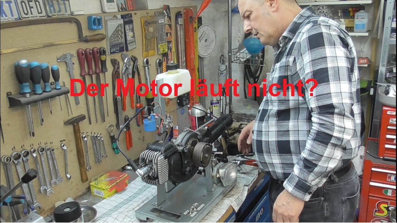 Dieser Vespa Ciao Motor soll nicht anspringen. Fehlersuche.