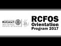 Rcfos orientation program 2017