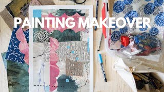 How To Transform a Painting with Collage and Mixed Media